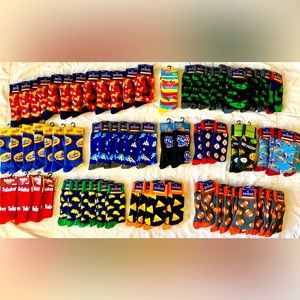 NEW 75 PAIR LOT MENS NOVELTY SOCKS  GREAT 4 RESALE WHOLESALE! $3/PAIR PAID $8.99